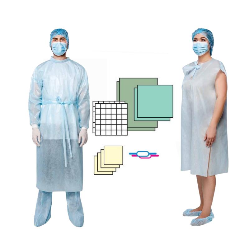 Комплект одягу та покриттів, Акушерський №20, нестерильний, одноразового використання ,ТМ «АХІЛЛ»